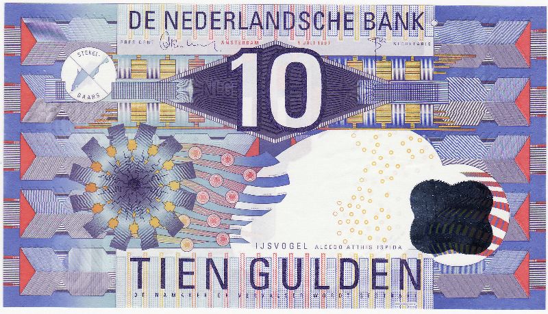 (afbeelding voor) 10 Gulden 1997 UNC IJsvogel 50